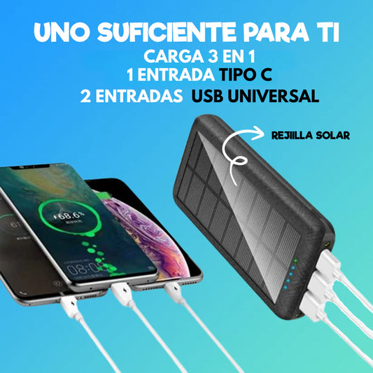 SolarCharge 4 en 1® – Energía portátil y sostenible para todos tus dispositivos